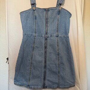 Denim Overall Mini Dress